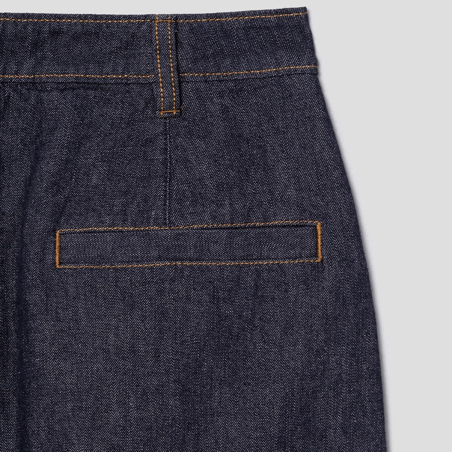 Theory Women Mod Denim Utility A-line Skirt - Indigo