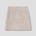 Theory Women Texture Tweed Binding Mini Skirt - Taupe Multi