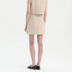 Theory Women Texture Tweed Binding Mini Skirt - Taupe Multi