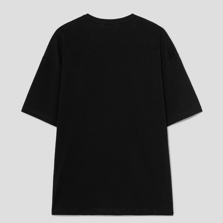 COMME des GARÇONS BLACK (Unisex) Cotton Jersey Nike Patch Massage Print T-Shirt – Black