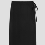 Theory Women Silk Georgette Tie Wrap Skirt - Black