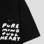 COMME des GARÇONS BLACK (Unisex) Cotton Jersey Nike Patch Massage Print T-Shirt – Black