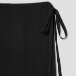 Theory Women Silk Georgette Tie Wrap Skirt - Black