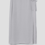 Theory Women Silk Georgette Tie Wrap Skirt - Light Grey