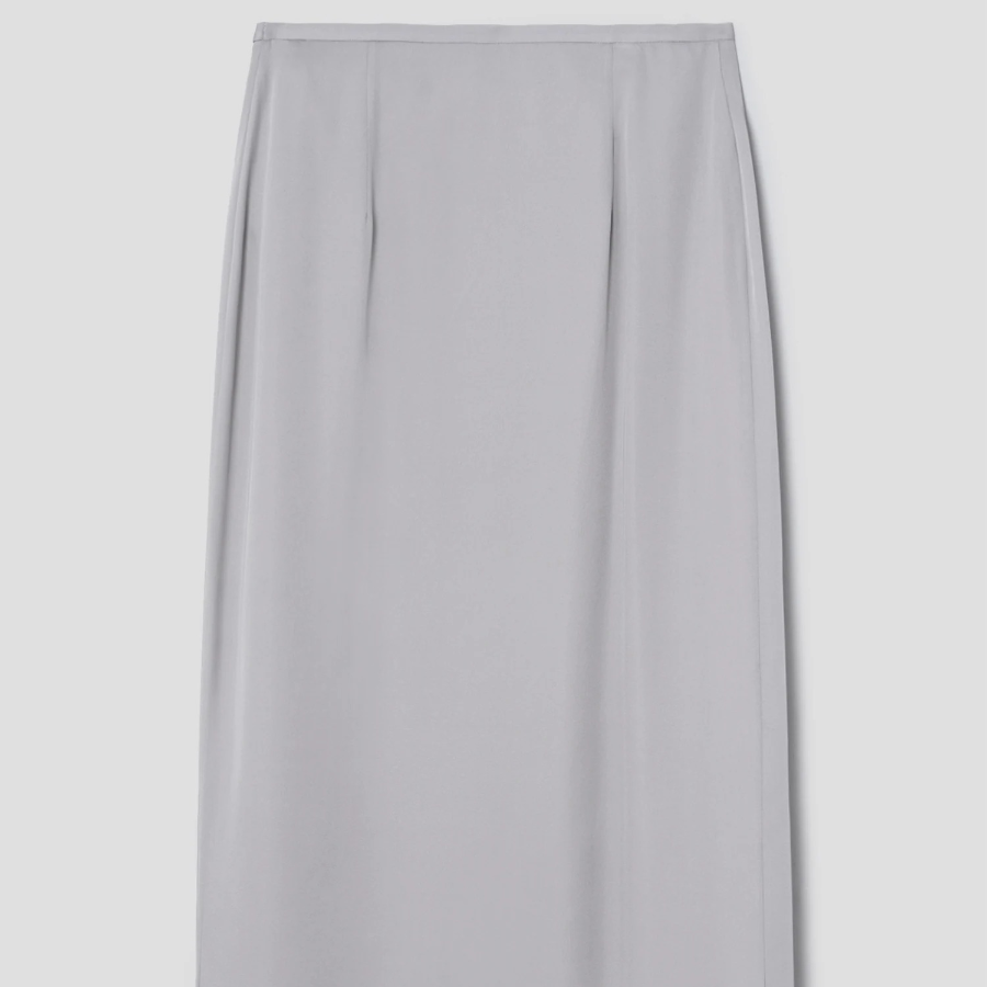 Theory Women Silk Georgette Tie Wrap Skirt - Light Grey