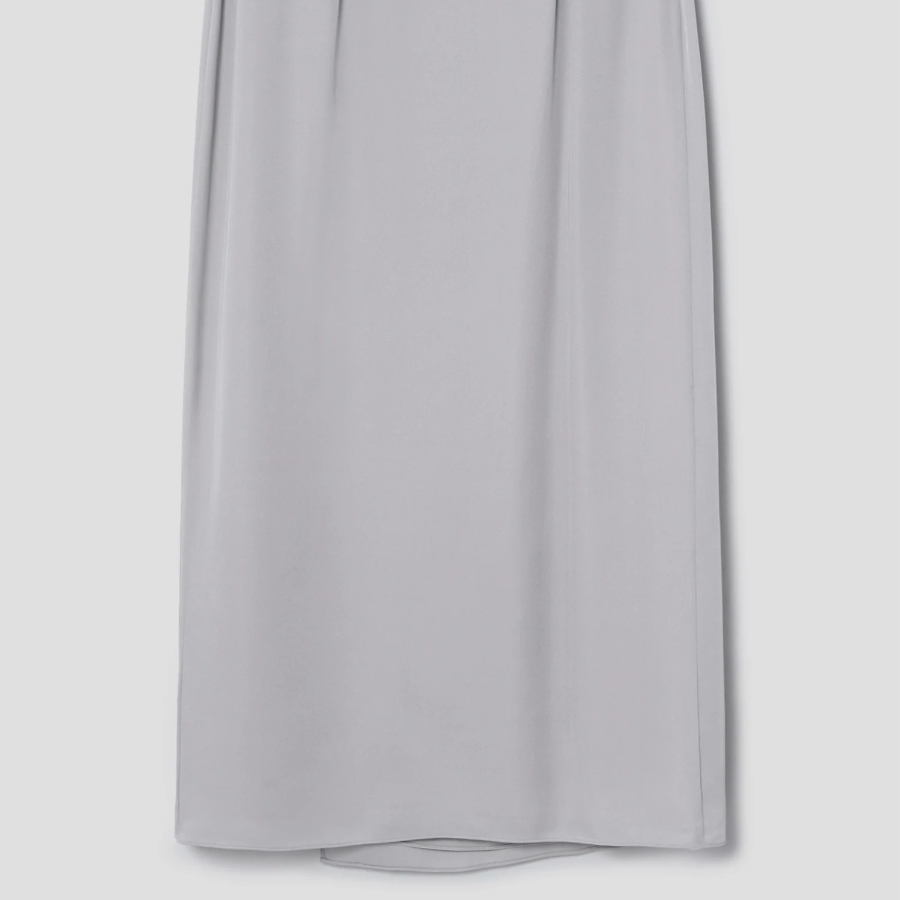 Theory Women Silk Georgette Tie Wrap Skirt - Light Grey