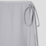 Theory Women Silk Georgette Tie Wrap Skirt - Light Grey