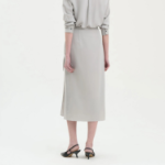 Theory Women Silk Georgette Tie Wrap Skirt - Light Grey