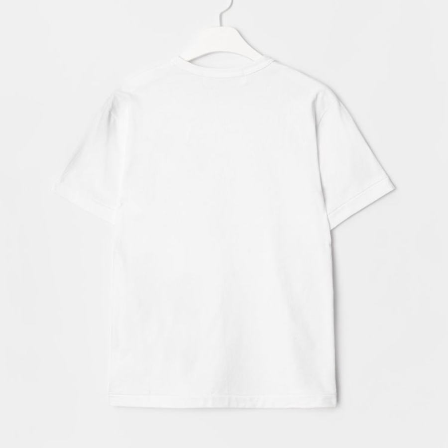 PLAY COMME des GARÇONS (Unisex) Double Red Heart Wappen T-Shirt – White