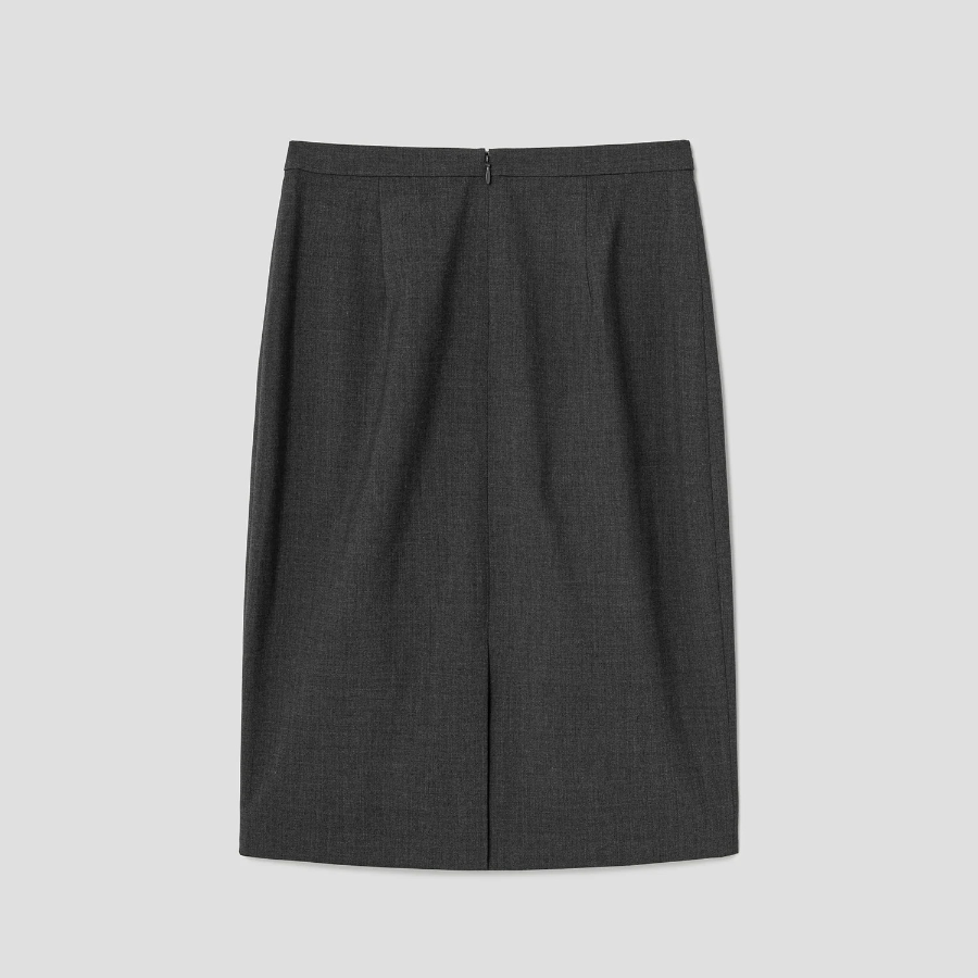 Theory Women Good Wool Slim Fit Pencil Skirt - Charcoal Melange