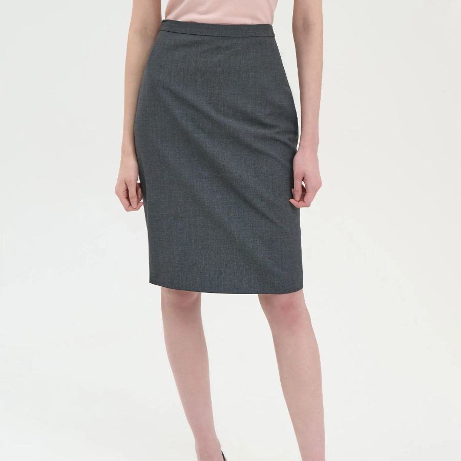 Theory Women Good Wool Slim Fit Pencil Skirt - Charcoal Melange