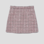 Theory Women Multicolor Tweed A-Line Mini Skirt - Pink Multi