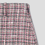 Theory Women Multicolor Tweed A-Line Mini Skirt - Pink Multi