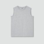 JAJU Slub Sleeveless T-Shirt – Melange Grey