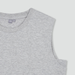 JAJU Slub Sleeveless T-Shirt – Melange Grey