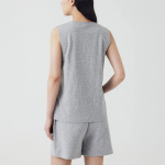 JAJU Slub Sleeveless T-Shirt – Melange Grey