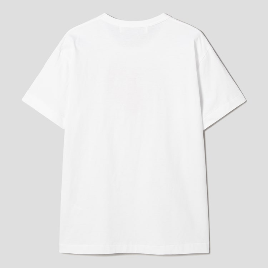 PLAY COMME des GARÇONS (Unisex) Red Heart Print Stud T-Shirt – White