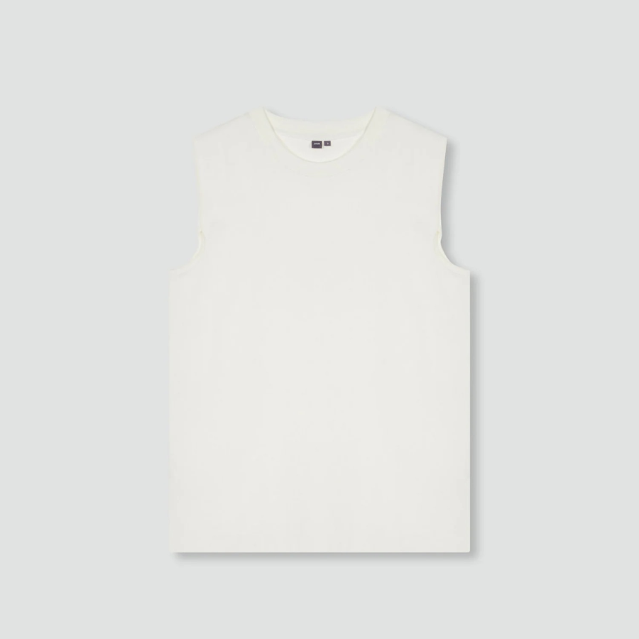 JAJU Panel Sleeveless T-Shirt – White