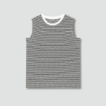 JAJU Slub Sleeveless T-Shirt – Jet Black