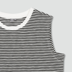 JAJU Slub Sleeveless T-Shirt – Jet Black