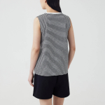 JAJU Slub Sleeveless T-Shirt – Jet Black