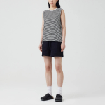 JAJU Slub Sleeveless T-Shirt – Jet Black