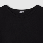 JAJU Cotton Twist Yarn Sleeveless T-Shirt – Black