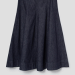 Theory Women Mod Denim Flare Seam Midi Skirt - Indigo
