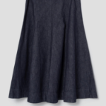 Theory Women Mod Denim Flare Seam Midi Skirt - Indigo