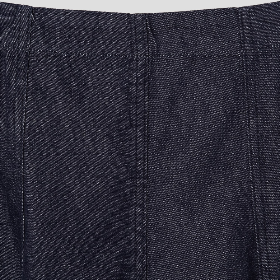 Theory Women Mod Denim Flare Seam Midi Skirt - Indigo