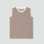 JAJU Slub Sleeveless T-Shirt – Light Brown