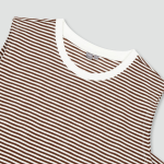 JAJU Slub Sleeveless T-Shirt – Light Brown