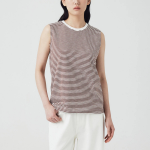 JAJU Slub Sleeveless T-Shirt – Light Brown