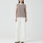 JAJU Slub Sleeveless T-Shirt – Light Brown