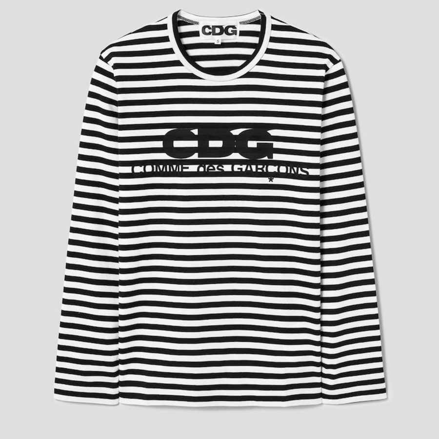 CDGCDGCDG Long Sleeved Stripe T-Shirt – Black