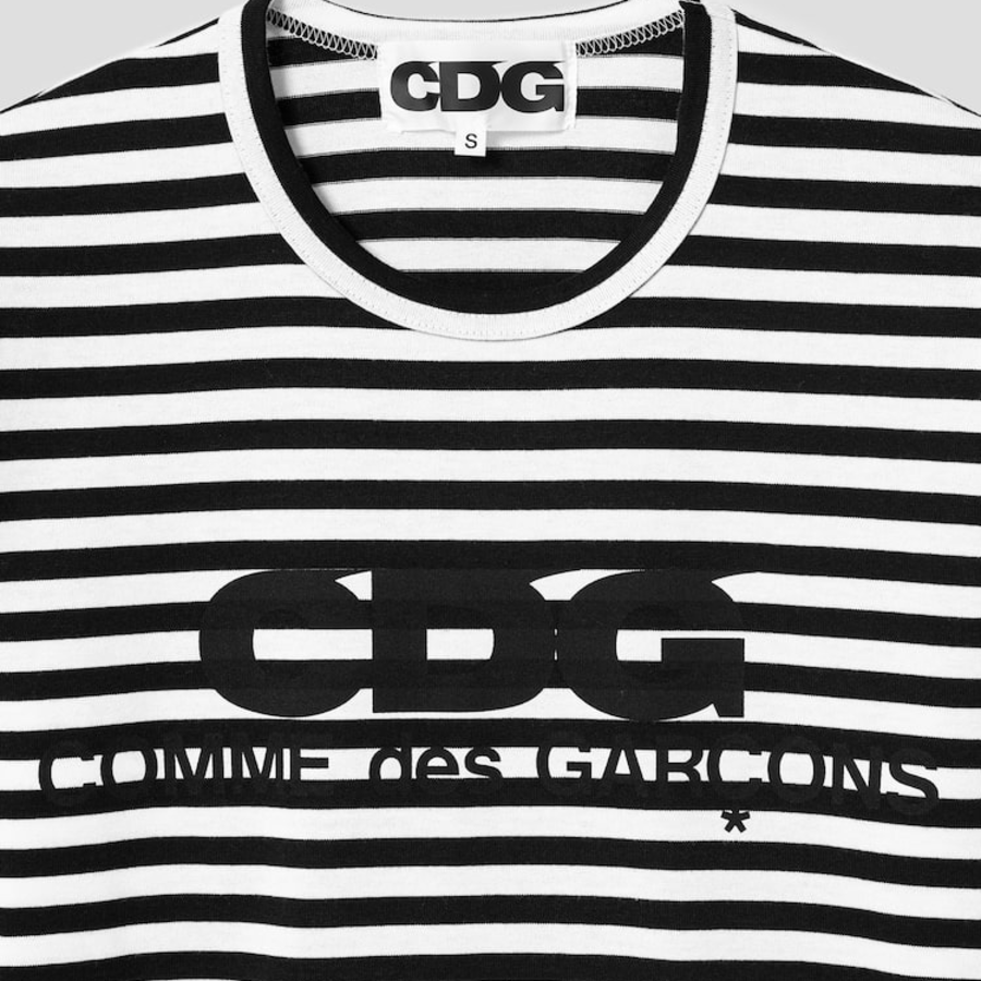 CDGCDGCDG Long Sleeved Stripe T-Shirt – Black