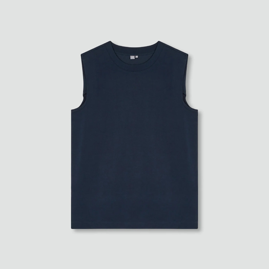 JAJU Panel Sleeveless T-Shirt – Navy