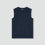 JAJU Panel Sleeveless T-Shirt – Navy