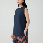 JAJU Panel Sleeveless T-Shirt – Navy