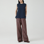 JAJU Panel Sleeveless T-Shirt – Navy