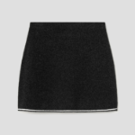 Theory Women Felted Mouline Tweed Mini Skirt - Black Multi