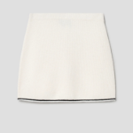 Theory Women Morton Wool Tweed Mini Skirt - White Multi