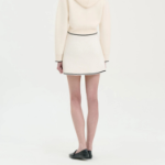 Theory Women Morton Wool Tweed Mini Skirt - White Multi