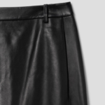 Theory Women Point Nappa Highwaist Midi Trouser Skirt - Black