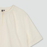 JAJU Short-Sleeve Blouse – Ivory