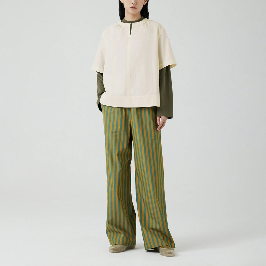 JAJU Short-Sleeve Blouse – Ivory