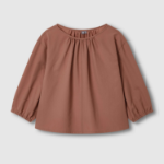 JAJU Seersucker 3/4 Sleeve Tunic Blouse – Brick