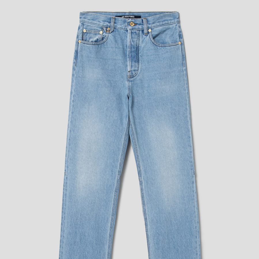 JACQUEMUS Le De-Nîmes Droit - Light Blue/Tabac