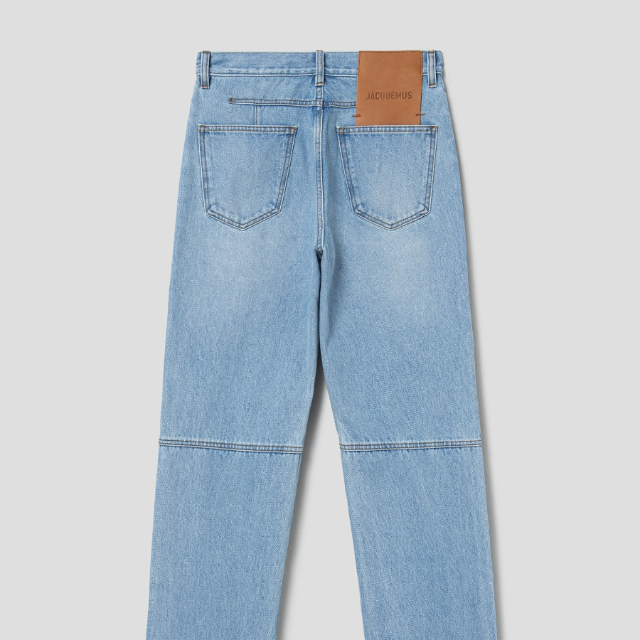 JACQUEMUS Le De-Nîmes Droit - Light Blue/Tabac