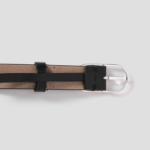 Theory Women Smooth Cow Oblong Belt M - Black